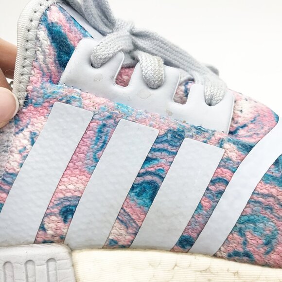 ADIDAS Boost Nmd R1 Easter Tie Dye Blue Pink Athletic Shoes Sneakers Womens 6 - Picture 9 of 16
